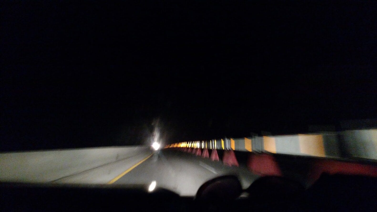 The Motorway after dark.