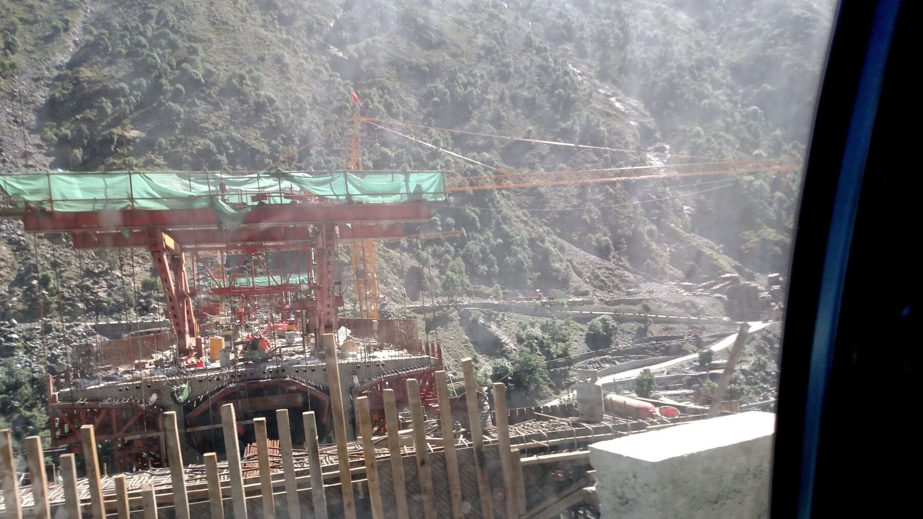 More local traffic, and a bridge being built.