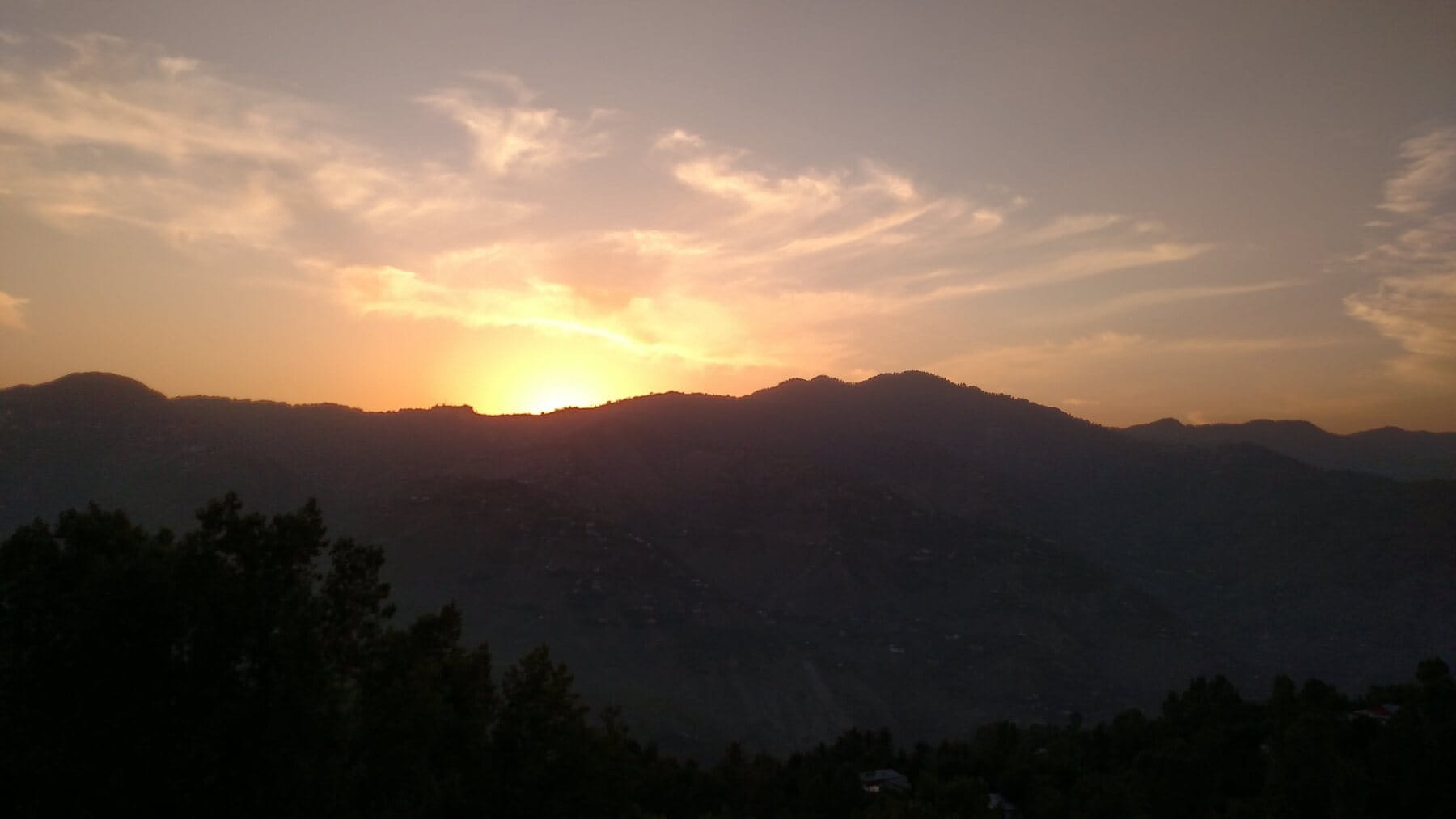 Sunset over Bhurban.