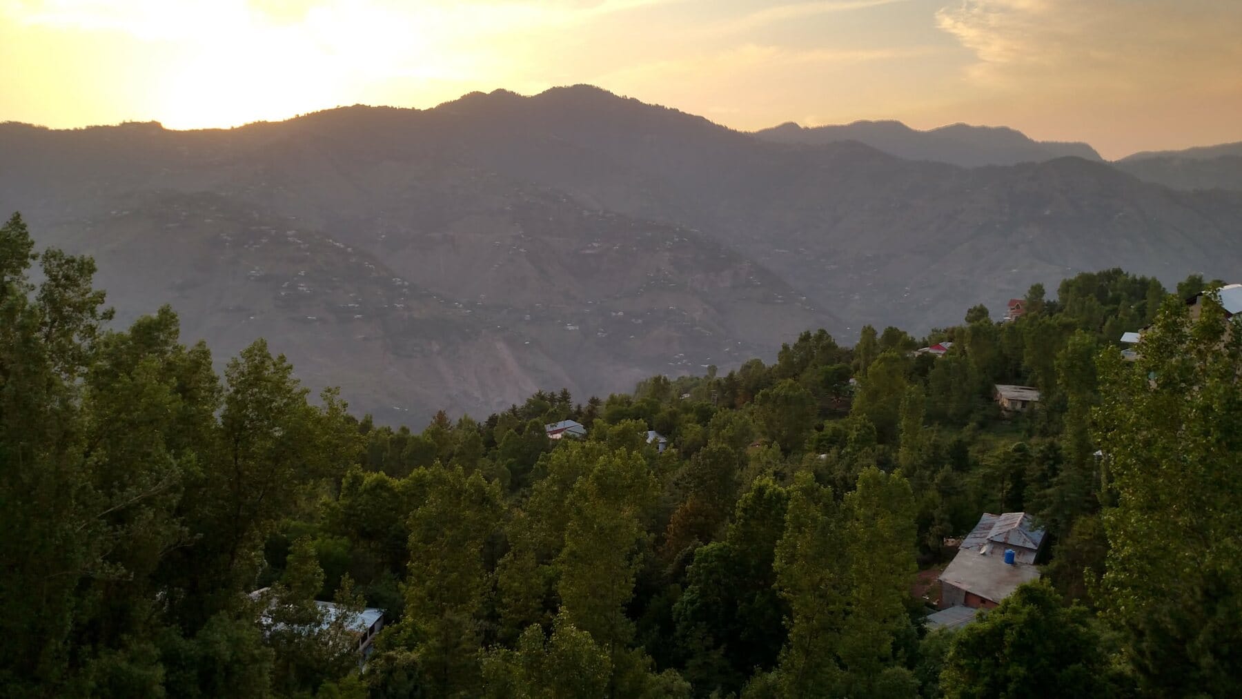 Sunset over Bhurban.