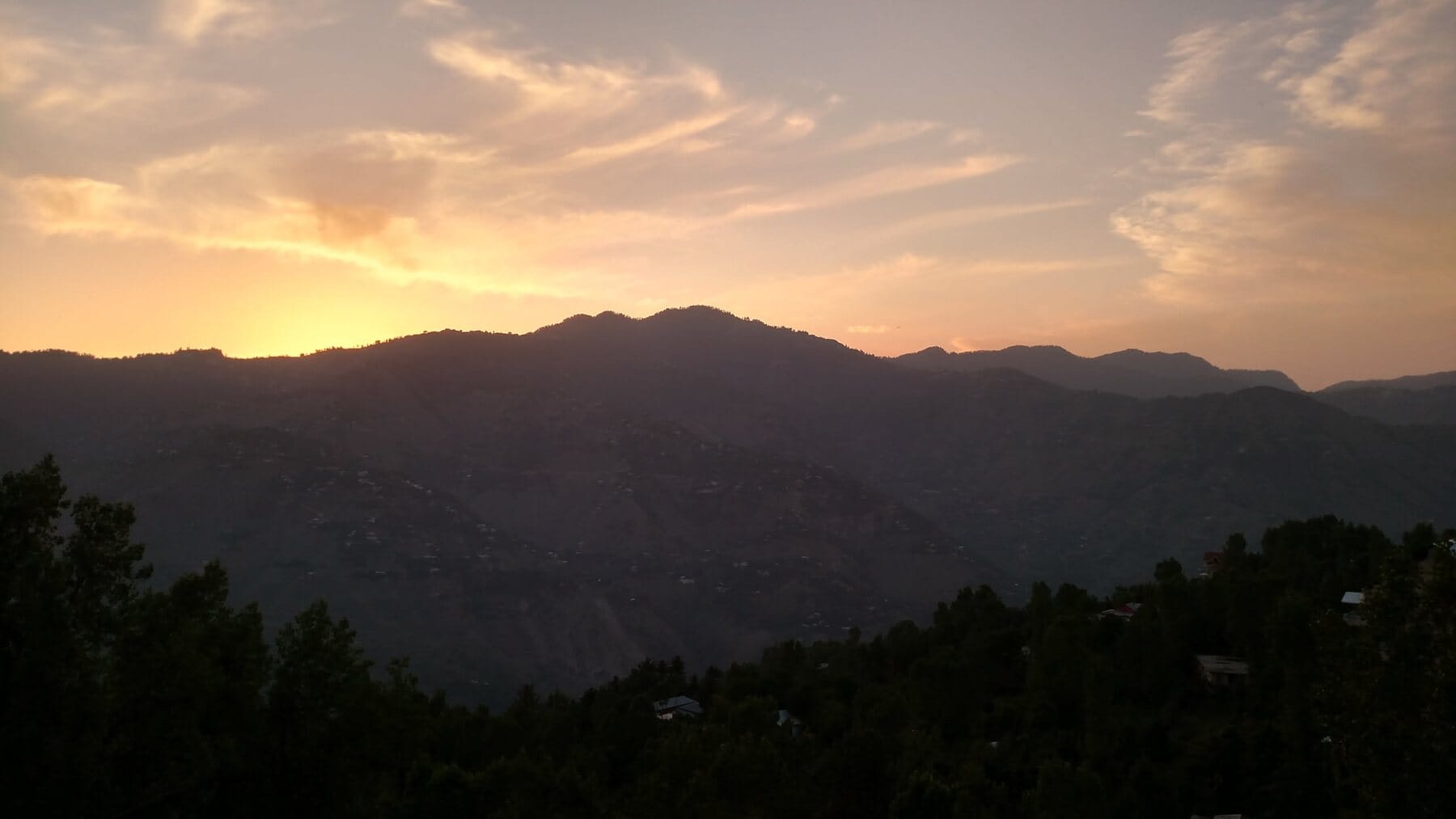 Sunset over Bhurban.