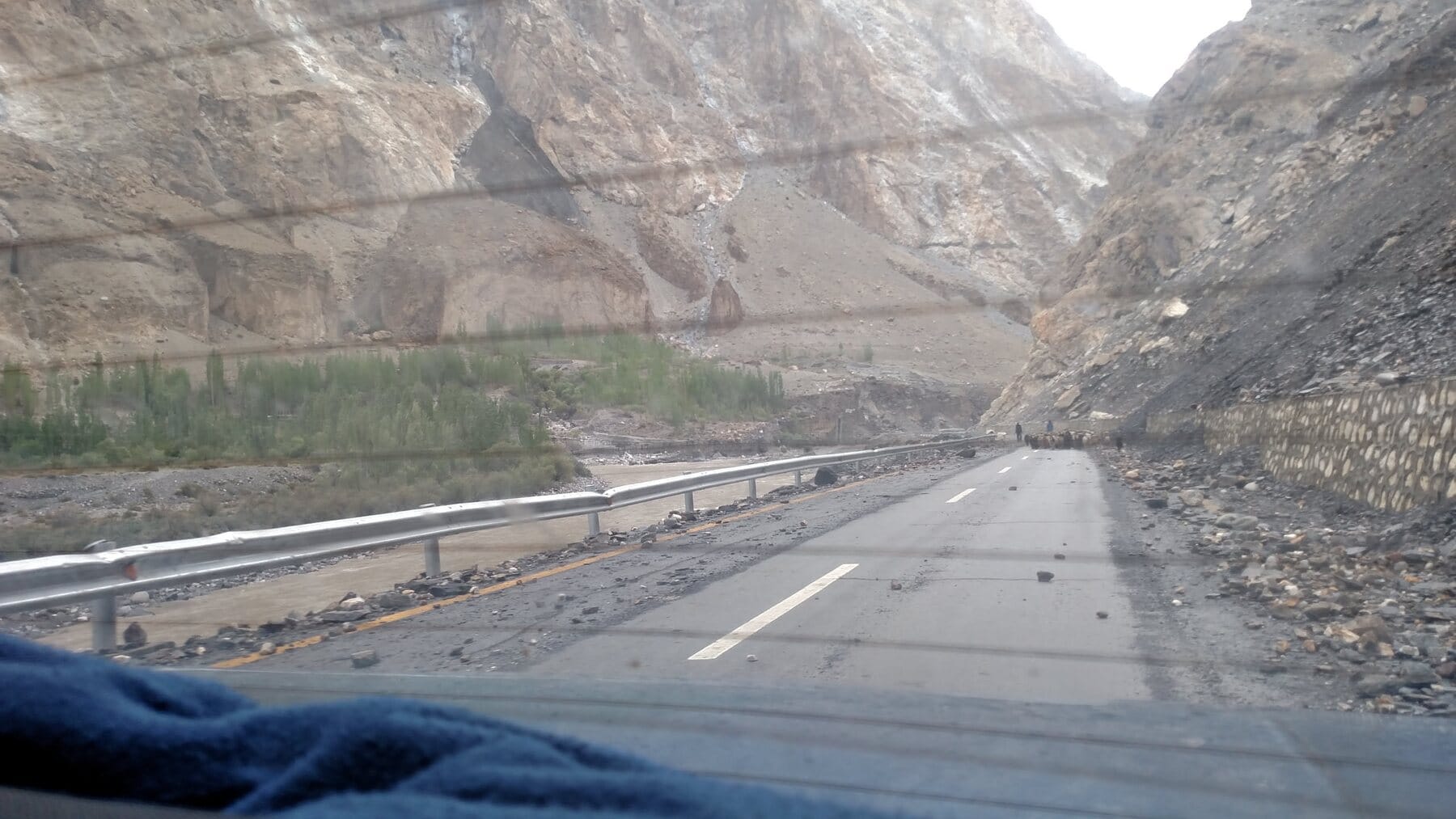 Water across the road.